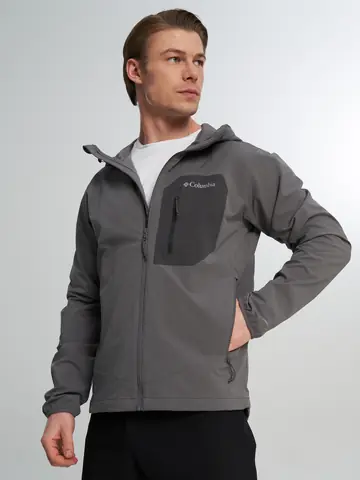 Ветровка мужская Columbia Tall Heights III Hooded Softshell, Серый