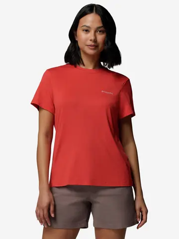 Футболка женская Columbia Parsons Point SS Logo Tee, Красный