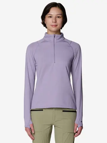 Толстовка женская Mountain Hardwear Crater Lake Heavyweight Half Zip, Фиолетовый