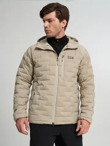 Ультралегкий пуховик мужской Mountain Hardwear Stretchdown Hooded Jacket, Бежевый