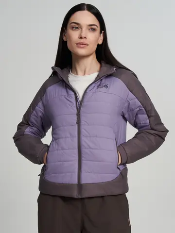 Куртка утепленная рипстоп женская Mountain Hardwear Free Element Hooded Jacket, Фиолетовый
