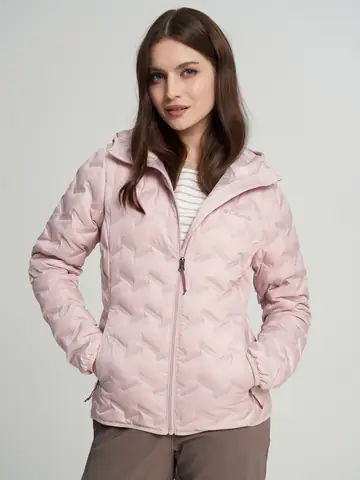 Ультралегкий пуховик женский Columbia Delta Ridge II Down Hooded Jacket, Розовый