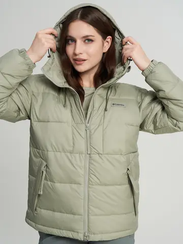 Пуховик женский Columbia Pike Lake III Hooded Jacket, Зеленый