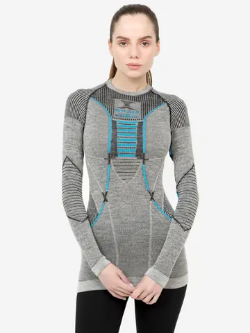Термобелье верх компрессионное женское X-Bionic Apani 4.0 Merino, Серый