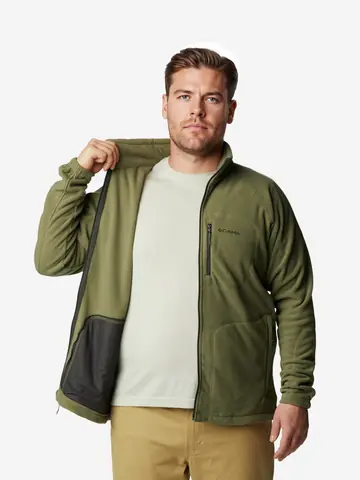 Джемпер флисовый мужской Columbia Fast Trek II Full Zip Fleece, Plus Size, Зеленый