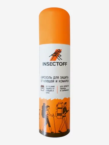 Аэрозоль от клещей и комаров Insectoff, Оранжевый