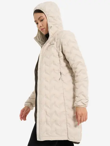 Ультралегкий пуховик женский Columbia Delta Ridge II Long Down Jacket, Бежевый