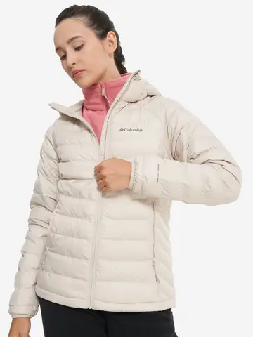 Ультралегкий пуховик женский Columbia Powder Lite II Hooded Jacket, Бежевый