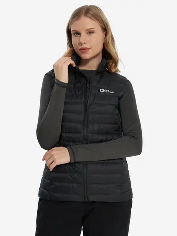 Жилет пуховый женский Jack Wolfskin Pilvi, Черный